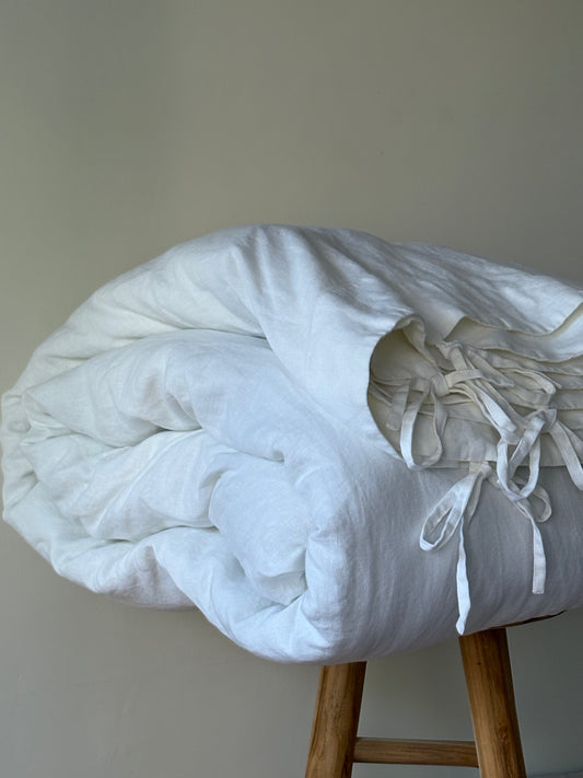Housse de Couette - Lin Lavé (Blanc)