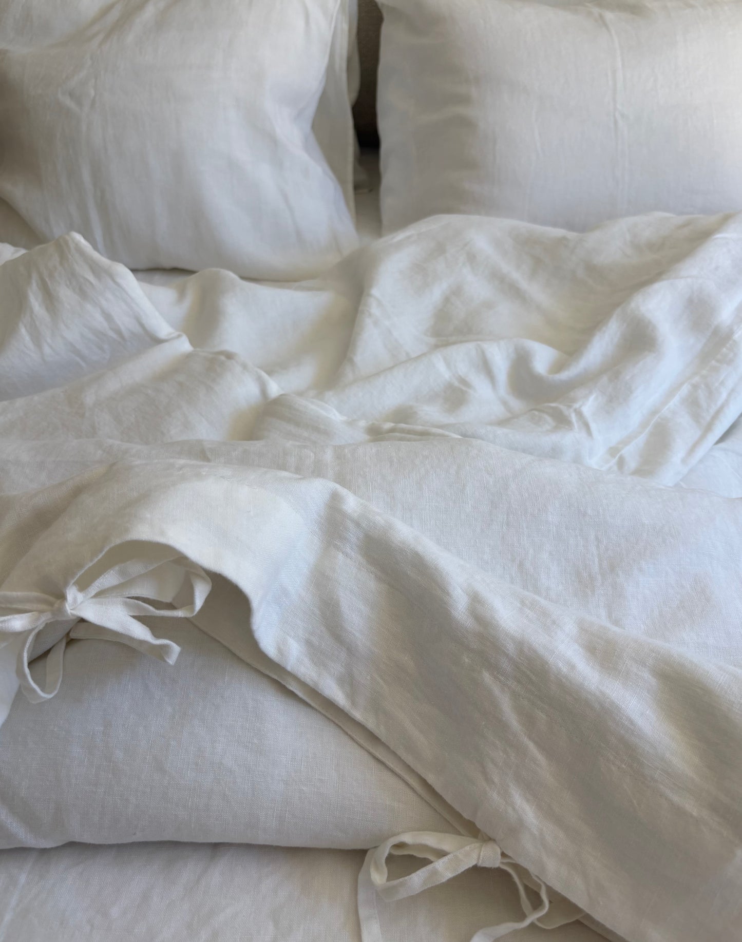 Duvet Cover - Washed Linen (White)